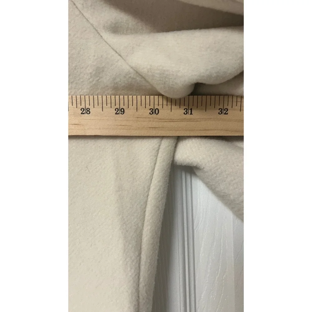 KBB by Kahlana Double Breasted Wool Blend Long Coat 3XL Cream NWT